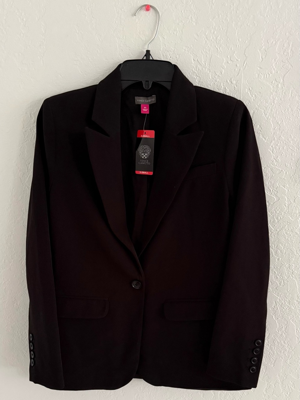 Vince Camuto Black Single-Button Tailored Women’s Blazer Size Extra Small